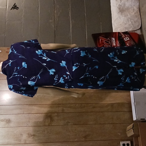 EUC Halmode Petites Long Floral Tank Dress w/Button Down Matchin Top Sz 8P - Picture 9 of 16